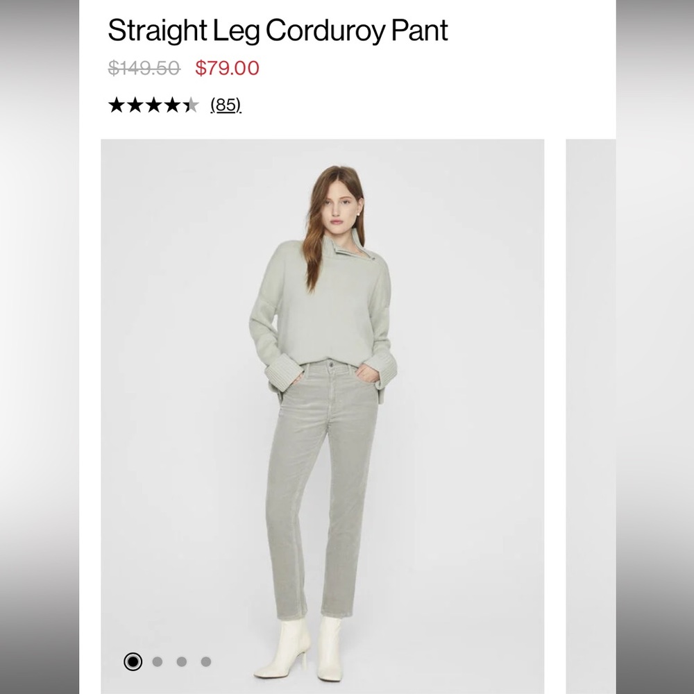 Club Monaco Straight Leg Corduroy Pant